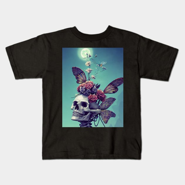 Bones and Botany Kids T-Shirt by levelsart